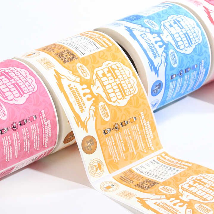 American brands, shine with our custom sticker labels! Aesthetic & functional_ #stickers #printing #customized #roll labels #factory